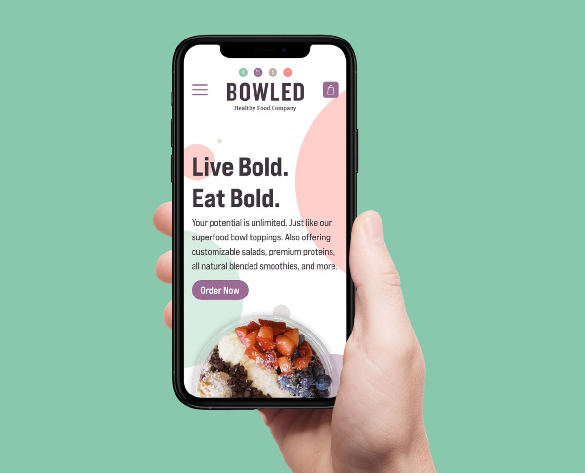 Bowled website on mobile phone